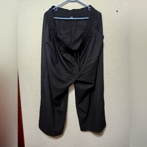 Womens wide leg ankle Black Pants